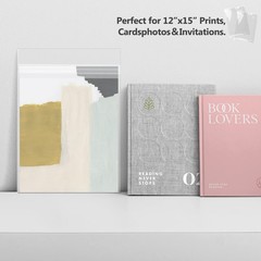 Golden State Art, 12 x 15 Acid-Free Crystal Clear Sleeves Bags for Prints, Photo