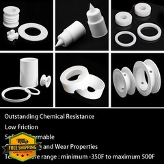 DIYDIYSHOP 3/4″x12″ PTFE Rod White 2 Pcs