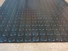 COIN RUBBER MATTING BLACK 48″ WIDE x 12″ LONG FREE SHIPPING
