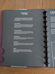 TUL Discbound Leather Notebook Cover w/ Lined Notes Pages, 60 Sheets Gray New