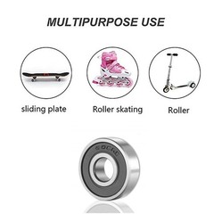 SHKI 20 Pcs 608 2RS Ball Bearings Double Rubber Sealed Miniature Deep Groove