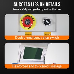 🔥 50W CO2 Laser Cutter Engraver Cutting Engraving Machine LCD Display 20×12″