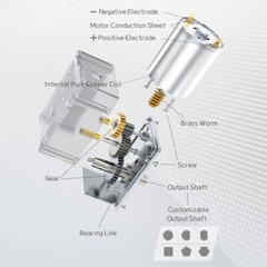 JGY370 Worm Gear Reduction Brushed Motor 6V12V24V With Self-locking Metal Gear
