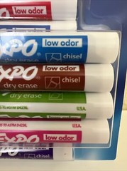 EXPO 12Count Low-Odor Dry Erase Markers Chisel Tip Assorted Colors