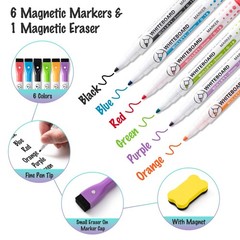 4Pack Magnetic Dry Erase Board Sheet for Refrigerator, 12″X8″ Erasable Fridge…