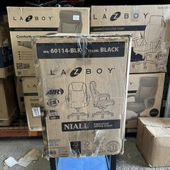 La-Z-Boy Niall AIR Lumbar Pro+ Ergonomic Leather Executive Big&Tall Chair – BLK