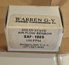 Air Flow Sensor Solid State SAF-1005 100FPM Warren For ENR Topaz Dimmer Racks
