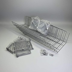 QUANTUM (5 SHELVES) Stacking Baskets Display W/ 30 Dividers 20″x16″ Gray 2036BC
