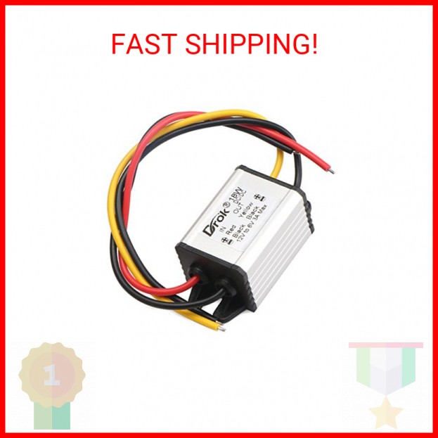 DROK 12V to 6V Reducer – Waterproof 12V to 6V Step Down Converter DC to DC Buck