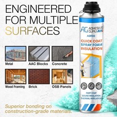 Adhesive Guru Quick Coat Closed Cell Spray Foam Insulation Kit(36×32.8oz-720 Brd