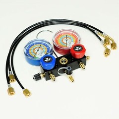 Aluminum Charging Manifold with 18″ Hoses R600a R290 R134a HVAC Refrigeration