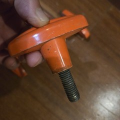 1/2″-13 Thread Thumb Screws – T Wing Orange Knob – 4 Pack – USA