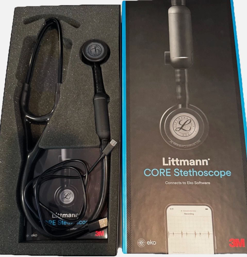 3M Littmann CORE Digital Stethoscope 8570 | Matte Black Finish | Open Box