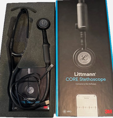 3M Littmann CORE Digital Stethoscope 8570 | Matte Black Finish | Open Box
