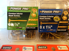 Lot of Assorted Wood Screws Drywall Anchors Eyebolt Various Sizes & Lengths