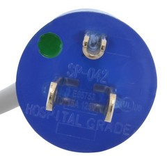 20ft 15A 14/3 Medical Grade Power Cord With Left Angle IEC C13 by AC WORKS®