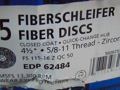 PFERD Fiber Discs EDP 62484 4 1/2” X5/8”-11 Zirconia 50 Grit (10 Discs)