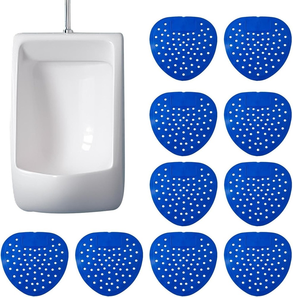 10 Blue Scented Urinal Screens Deodorizer Mat Filter Bubblegum Fragrance USA
