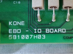 KONE ELEVATOR 580997H02 EBD CONTROL BOARD & 581007H03 EBD-IO BOARD
