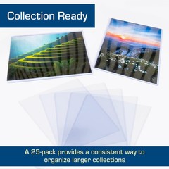 6×8 Toploaders for Photos | 25-Pack Clear Rigid PVC Protectors for Cards