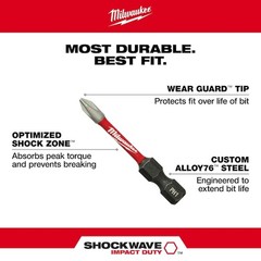 Milwaukee Tool 48-32-4010 54 Pc. Shockwave Impact Duty Driver Bit Set