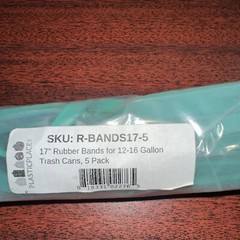 Plasticplace Rubber Bands for 12-16 Gallon Trash Can – 5 Pack