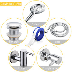 VOTMELL 8 Rolls 1/2 Inch(W) X 520 Inches(L) Teflon Plumbers Tape,Pipe Sealing &