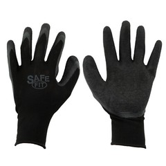 Tool Essentials Latex Coated Palm Knitted Work Gloves with Elastic Cuff Pairs