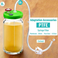 Upgraded Lliquid Culture Lid w/ Tubing for Media Extraction Standard Mason Jar
