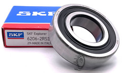 NEW SKF 6206 2RS C3 BALL BEARING, FAST SHIPPING ,RUBBER SEALED 30x62x16mm