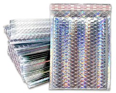 3 Sizes, 4×8, 6X10, 8X12 Assorted Combo Pack Padded Metallic Bubble Mailers Poly