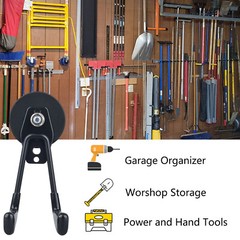 2PC Garage Magnetic Long Hooks Storage Cord Drill Utility Organizer Tool Hanger