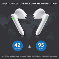 Timekettle WT2 Edge W3 Ai Translator Earbuds White 8 Offline Language 40 Offline