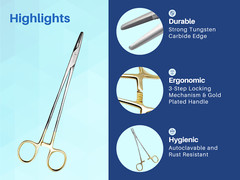 Mayo Hegar Needle Holder Driver 12 inches w/ Tungsten Carbide ARTMAN INSTRUMENTS
