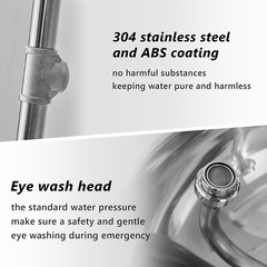 ABS Combination Shower Station Eye Wash Eyewash Station 304 Stainless Steel New