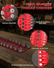 66 Thread Checker, 22 Standard/Sae & 18 Metric Nut and Bolt Thread