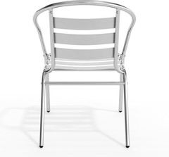 Flash Furniture Lila Commercial Aluminum Indoor-Outdoor Restaurant Stack Chair w