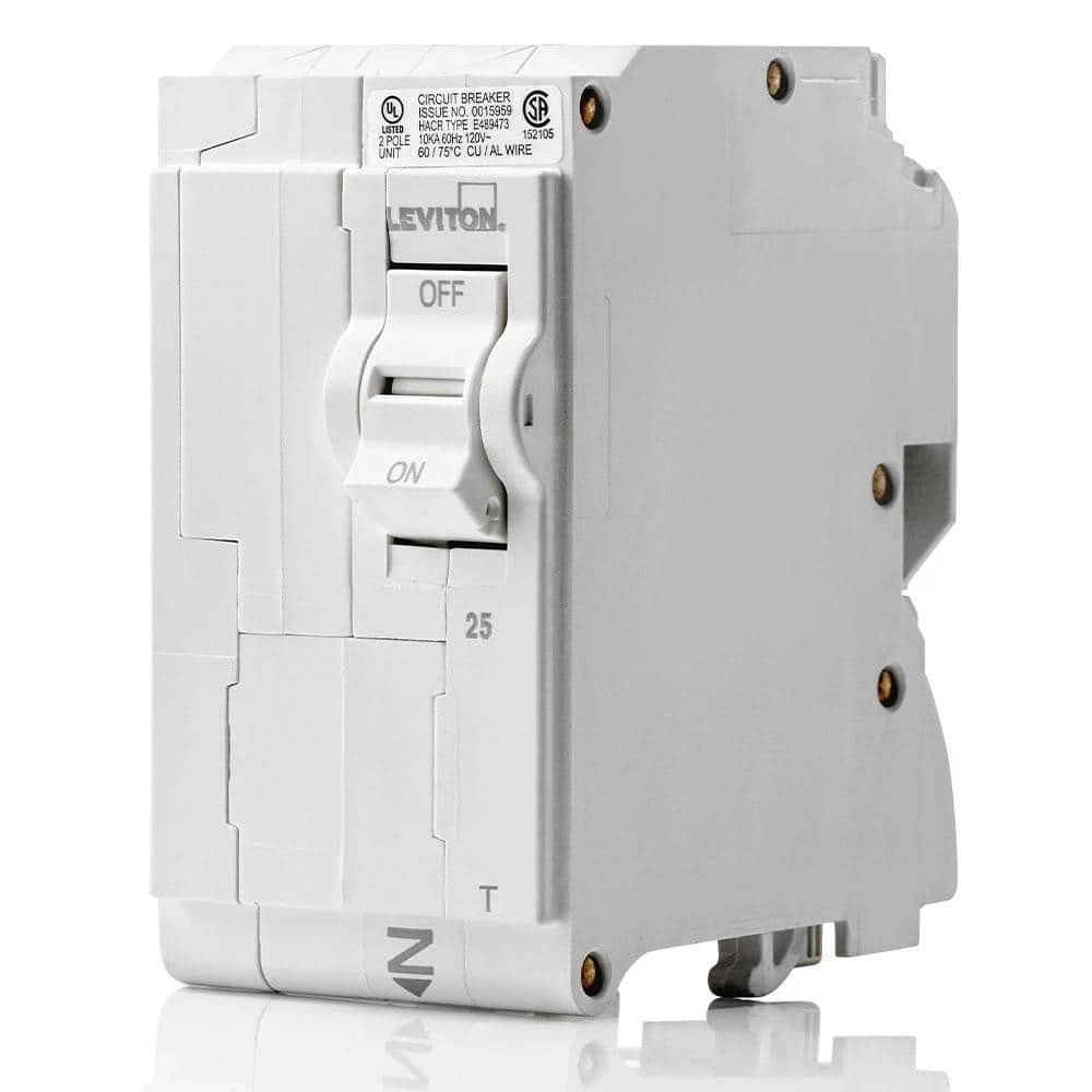 Leviton 2-Pole 25A 120/240V Branch Circuit Breaker Thermal Magnetic LB225-TR