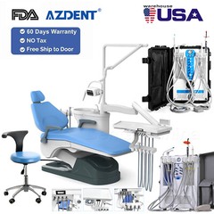 Dental Unit Chair Computer Controlled DC Motor + Stool /Moblie Delivery Unit USA