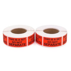 2-20 Rolls 500 Labels/R 1×2 This Is a Set Do Not Separate Sticker Warning Label