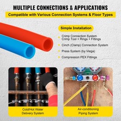 Uimoso 1/2 Inch PEX Tubing – 2 Rolls, 100 Feet Each for Plumbing Applications