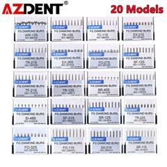 AZDENT Dental Diamond Burs Super Coarse FG Bur Black for High Speed Handpiece US