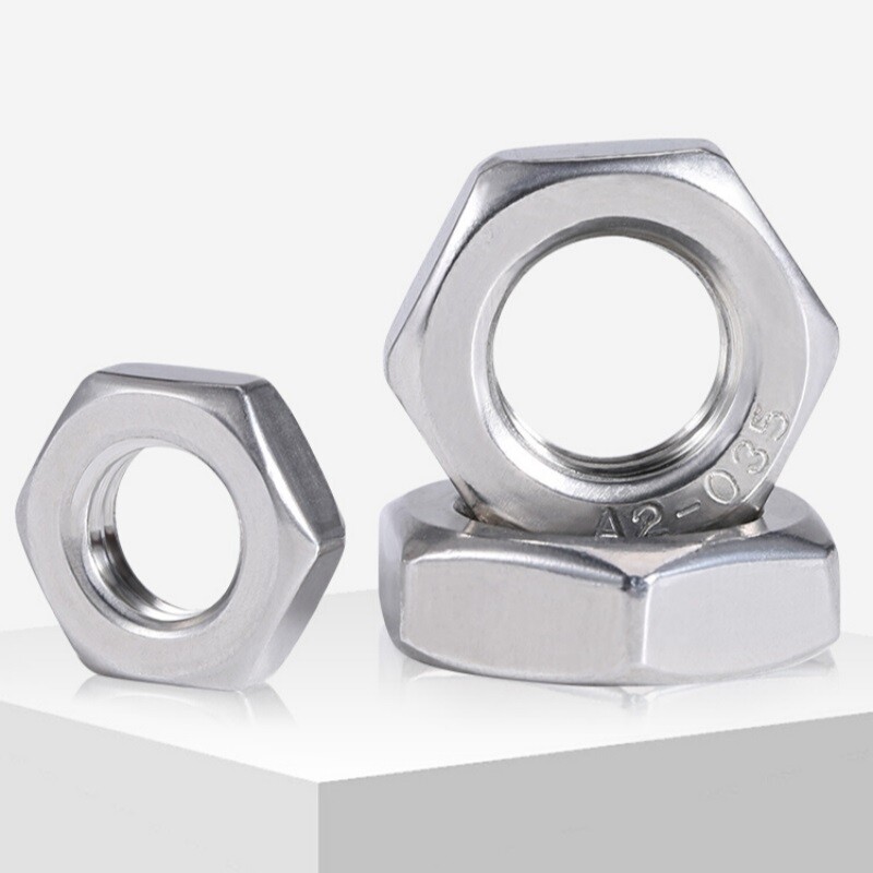 Hex Jam Thin Nut Stainless Steel M3M4M5M6M8M10M12M14M16M18M20M22M24-M30 DIN439