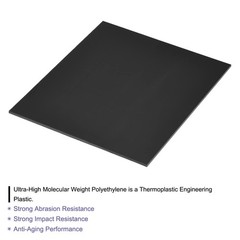2 Pack UHMW Sheet Ultra High Molecular Weight Polyethylene, 6.1 x 6.1 x 0.08
