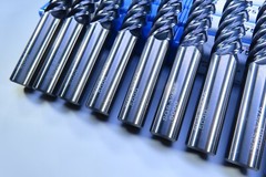 LOT ( 10 PCS ) KYOCERA 1/2″ SGS 32575 5FL .030R V-CARB SOLID CARBIDE END MILLS
