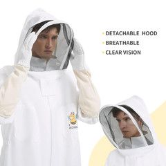 Professional Sting-Proof Full Body Beekeeping Suit, Polycotton Bee Suit with Glo