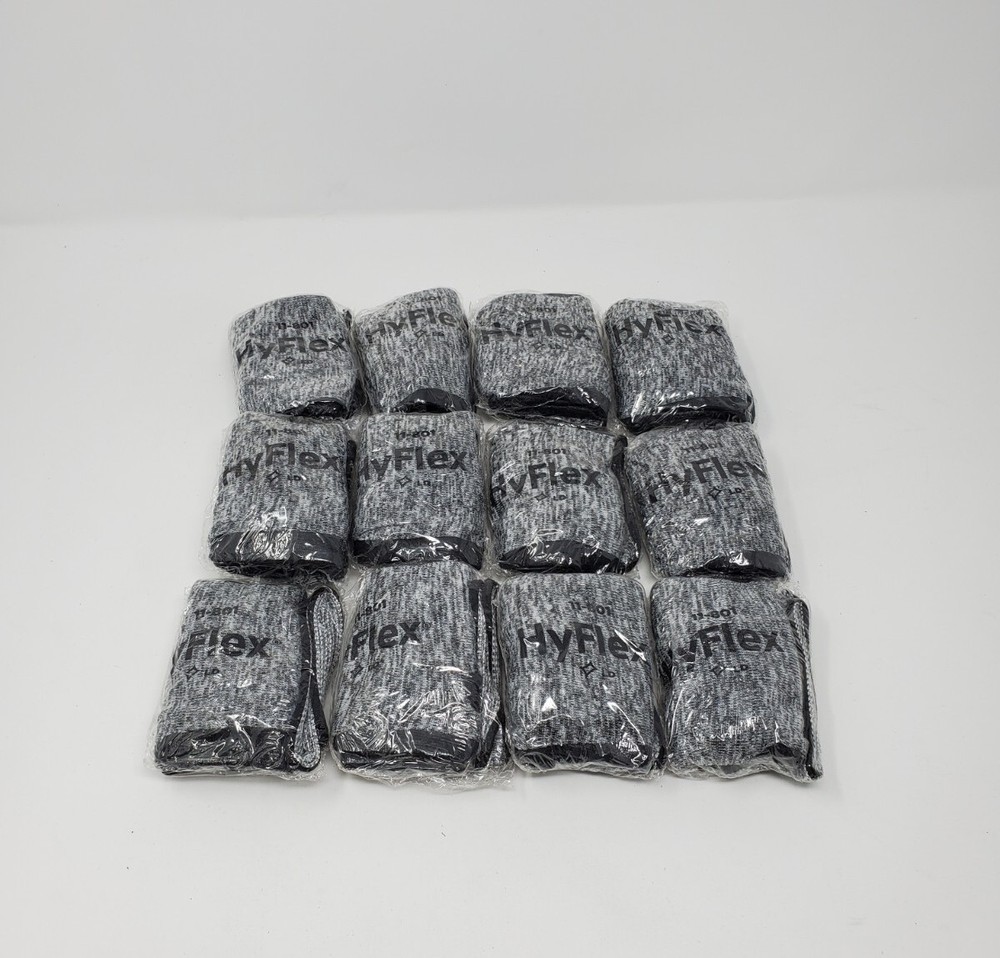 12 pair (1 DOZEN) Ansell HyFlex 11-801 Foam Nitrile Coating Glove Size 10 New