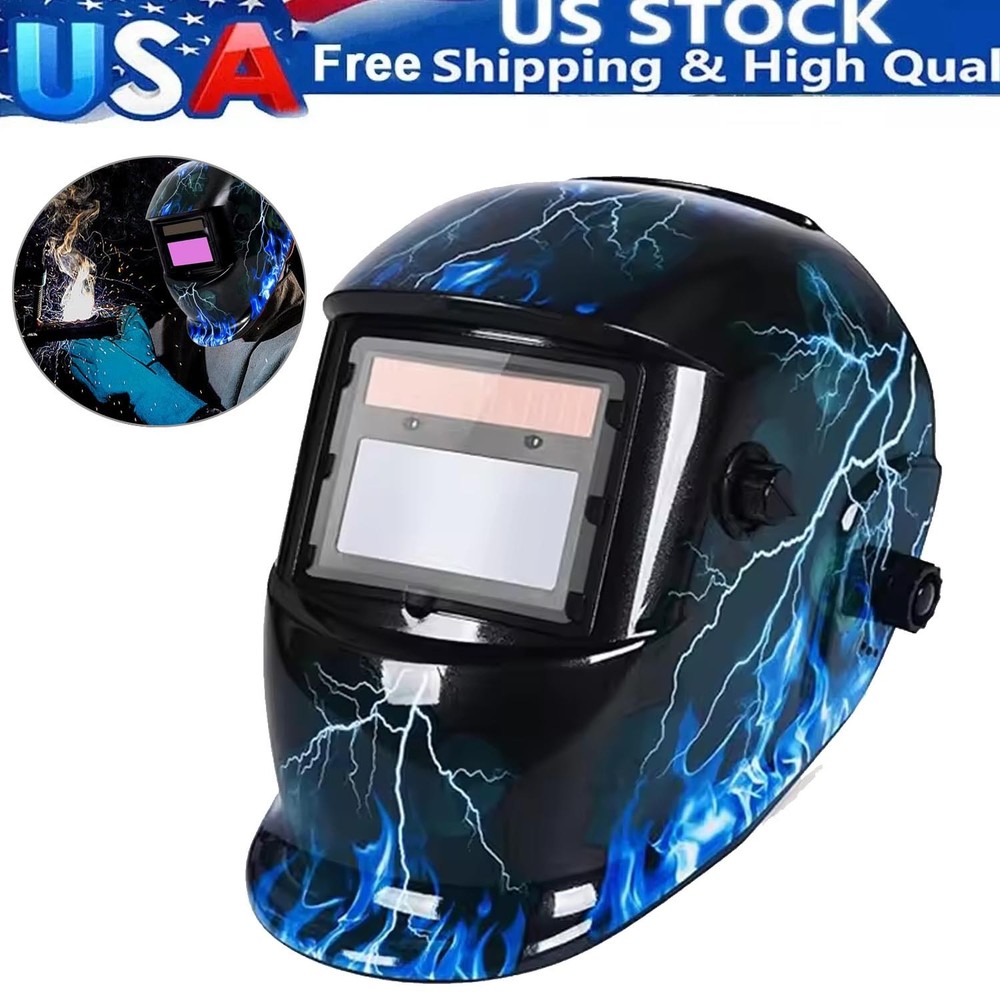 True Color Solar Auto Darkening Welding Helmet Arc Tig Mig Grinding Hood
