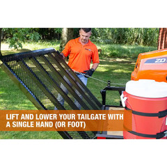 EZ Gate Tailgate Assist System for Open Landscape Trailers Ramp Lifts
