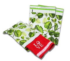 10×13, 14.5x19x4″ Tropical Palm Leaves Flat Poly Mailers Combo, Medium and Large